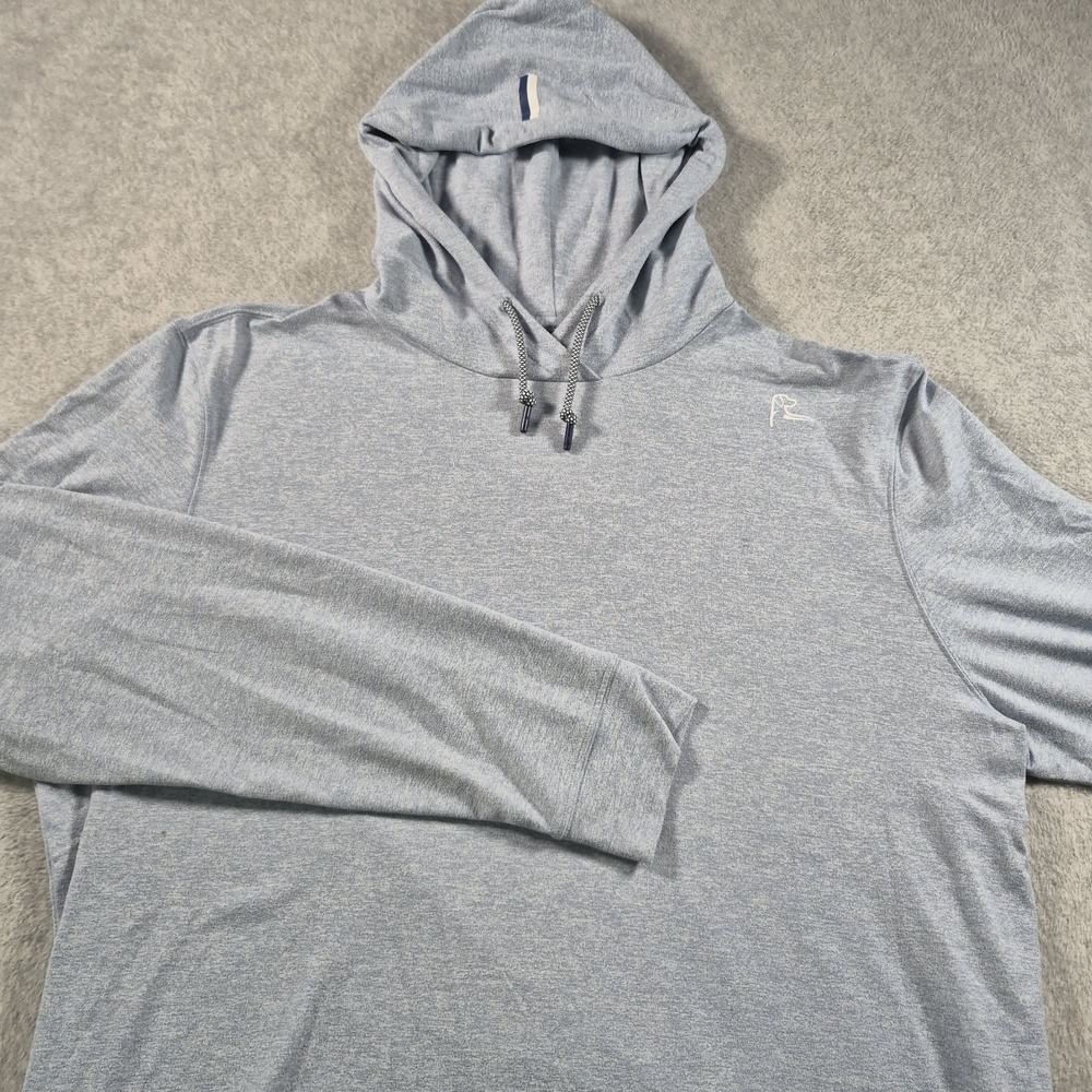 Rhoback Hoodie Lightweight Hoodie Performance Pullover Heathered Blue Men's XL
